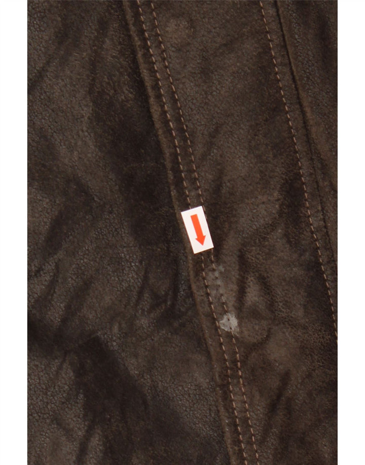 Blackthorn Mens Leather Jacket IT 48 Medium Brown Leather