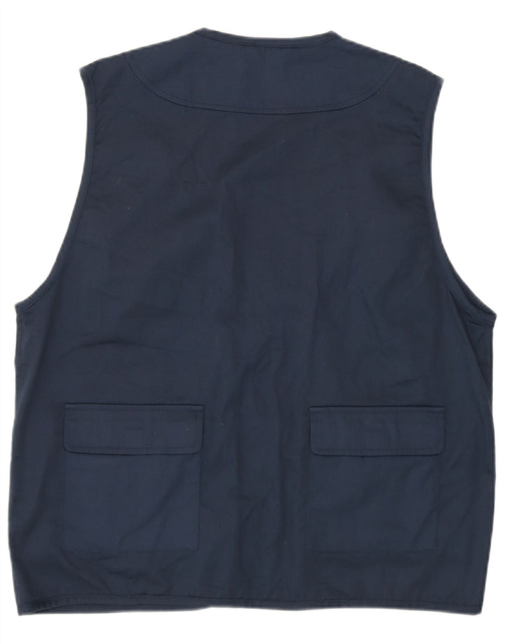 Pas Herre Utility Gilet UK 38 Medium Navy Blue Polyester