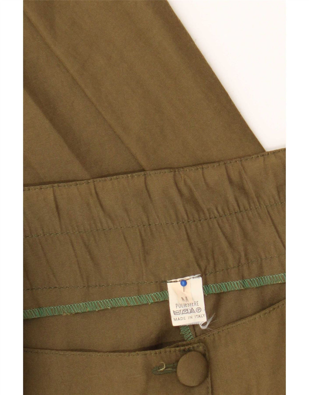 Vintage Kvinders Flared Skirt Medium W30 Khaki Polyester