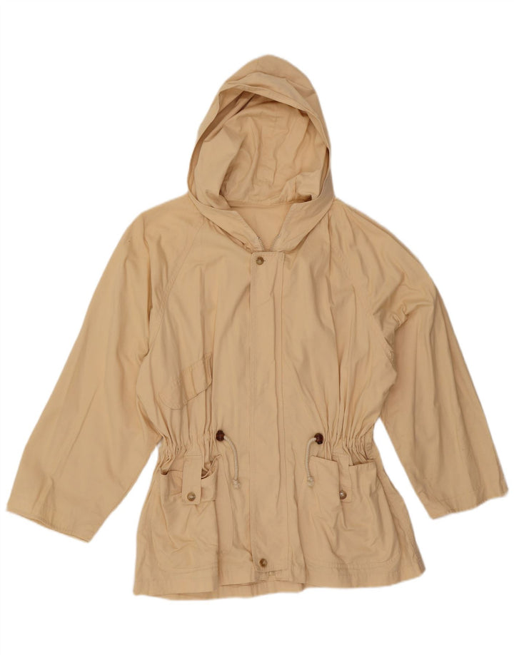 Vintage hættejakke til kvinder UK 16 Large Beige