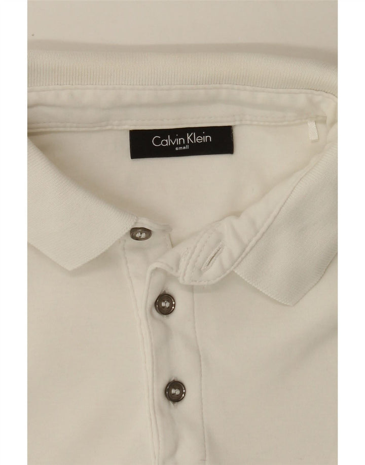 CALVIN KLEIN Mens Polo Shirt Small White Vintage Calvin Klein and Second-Hand Calvin Klein from Messina Hembry 