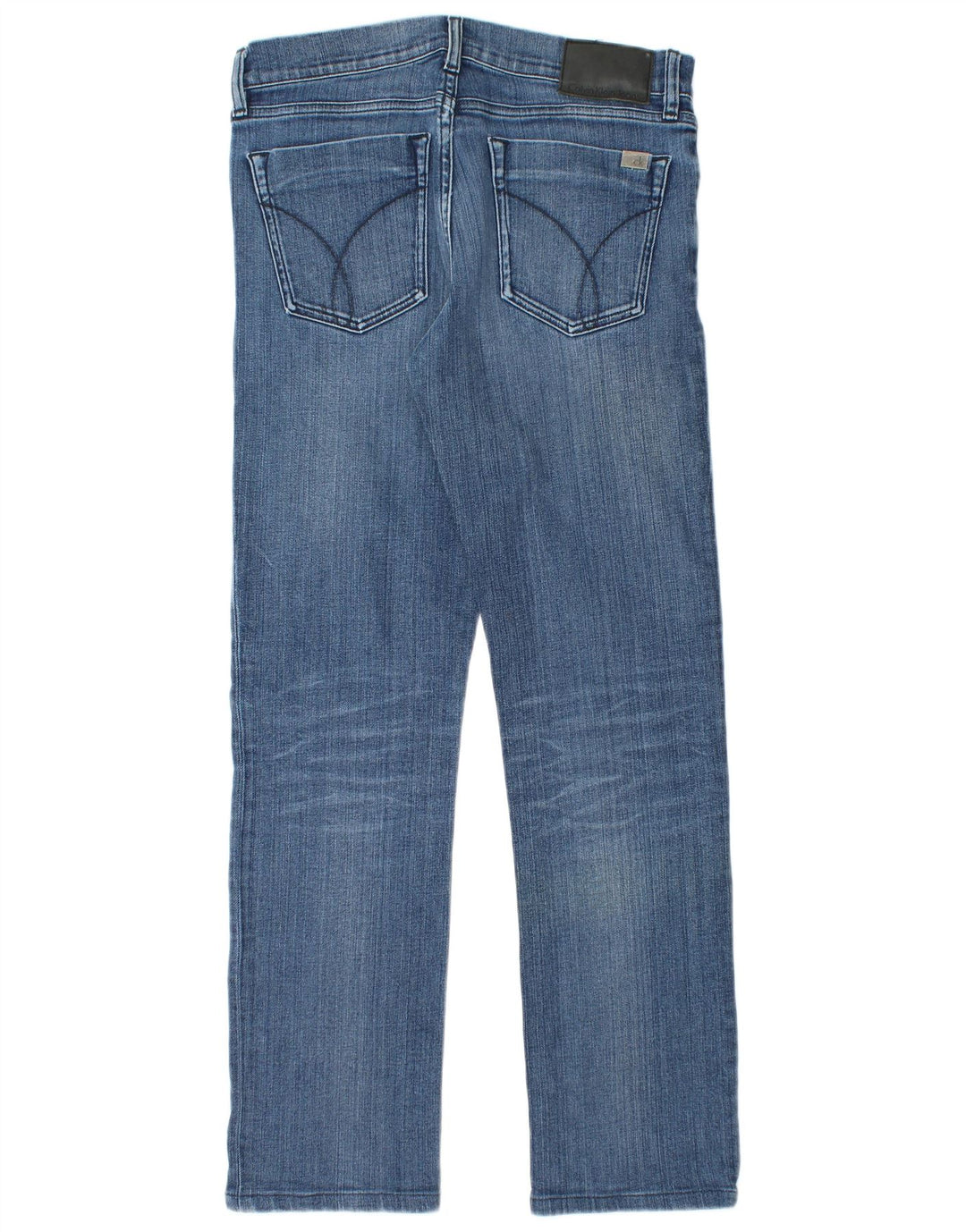 Calvin Klein Straight Jeans til mænd W28 L29 Blå Bomuld