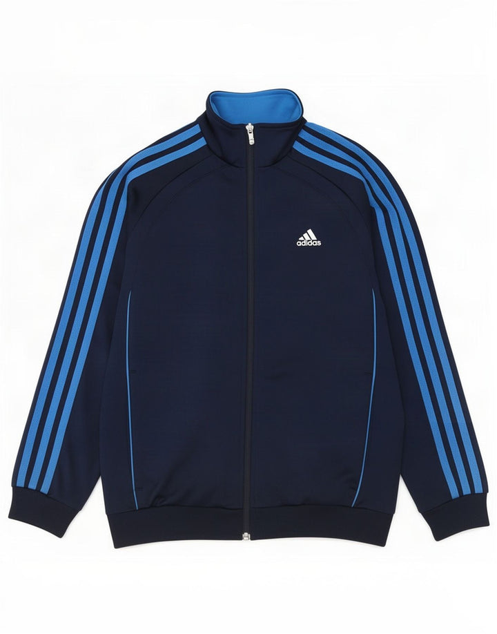 Adidas Drenge Træningsdragt Topjakke 11-12 År Marineblå Polyester