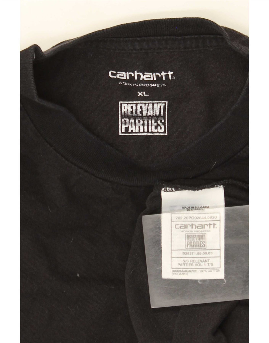 Carhartt Herre Grafisk T-Shirt Top XL Sort Bomuld