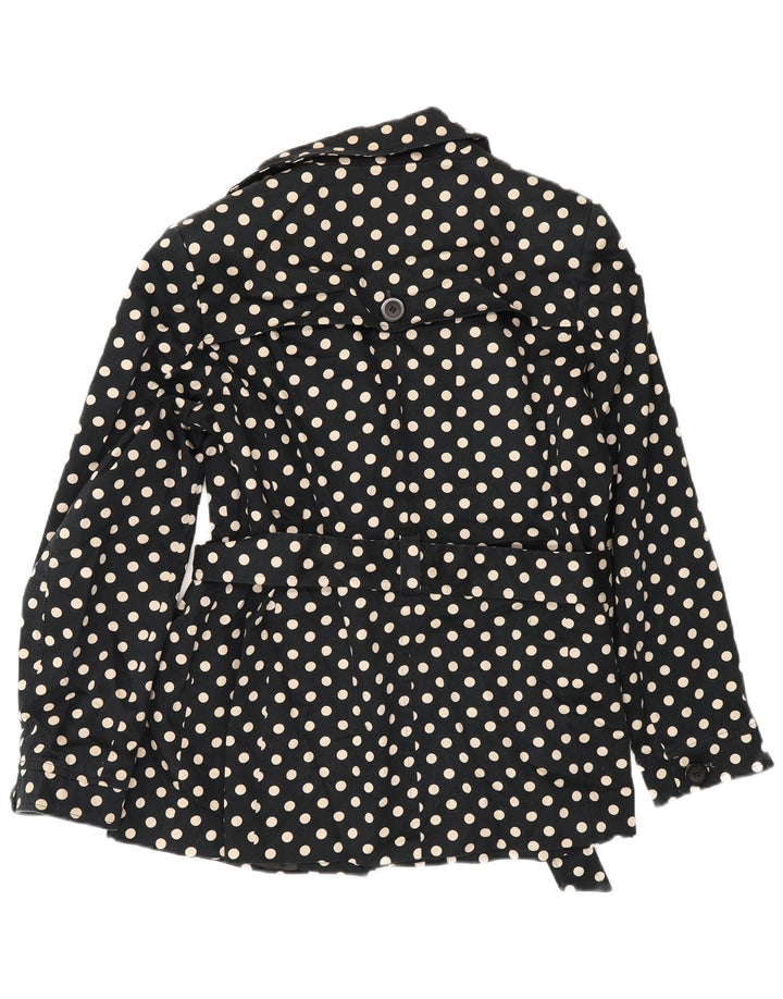John Lewis Damejakke med 3 knapper UK 16 Large Black Polka Dot Bomuld