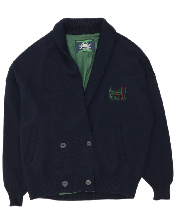 Il Granchio Herre Cardigan Sweater XL Marineblå Uld