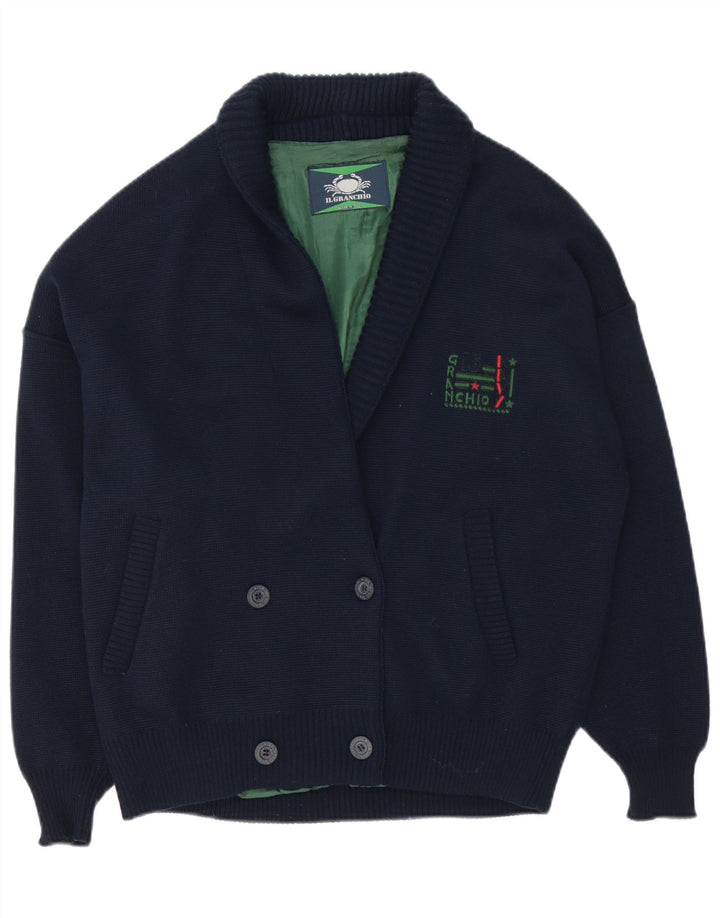 Il Granchio Herre Cardigan Sweater XL Marineblå Uld