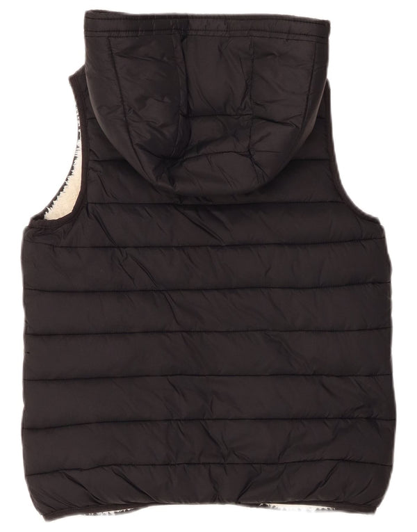 ABERCROMBIE & FITCH Girls Hooded Padded Gilet 11-12 Years Black Nylon