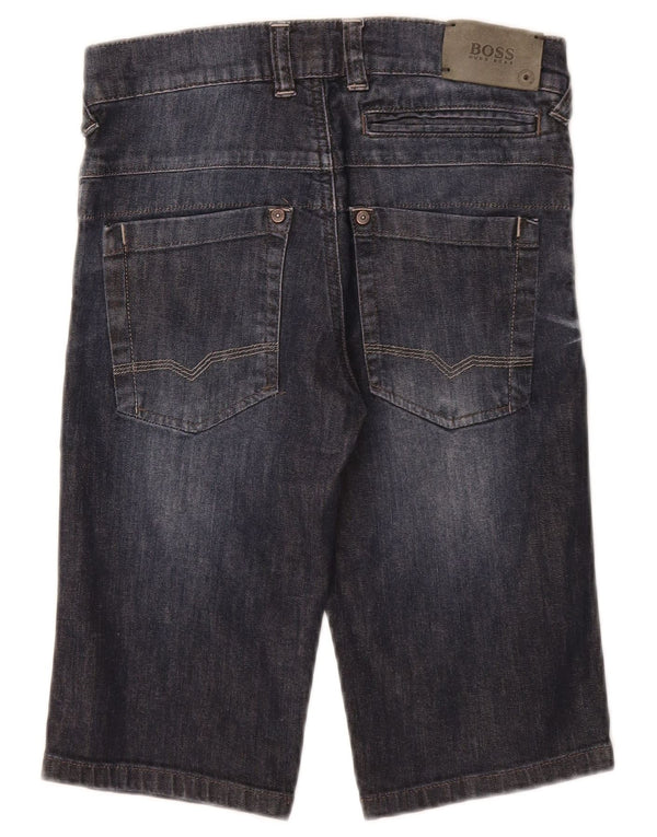 Hugo Boss Boys Denim Bermuda Shorts 11-12 år XS W24 Marineblå