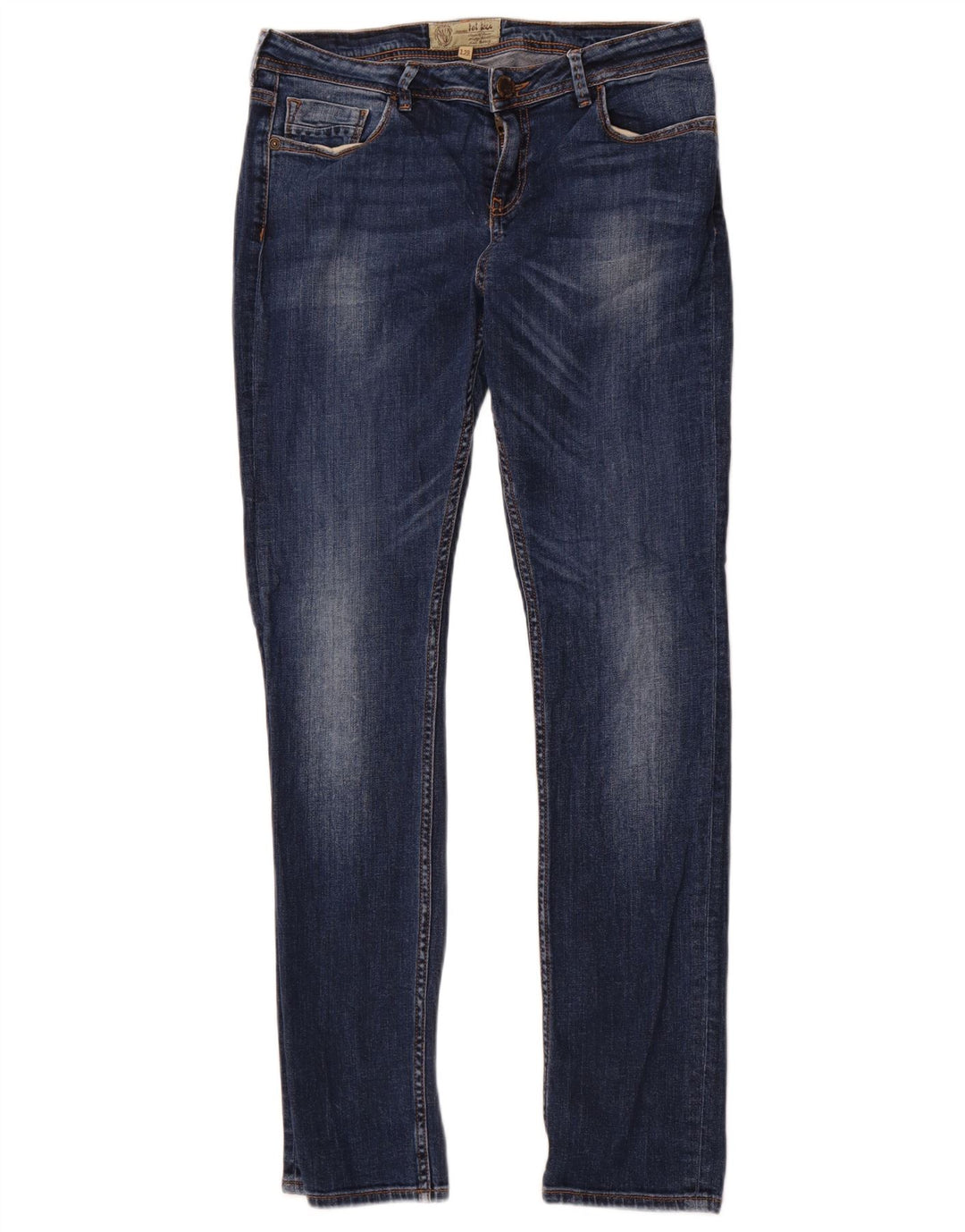 Fat Face Dame Slim Jeans UK 12 Medium W30 L30 Blue