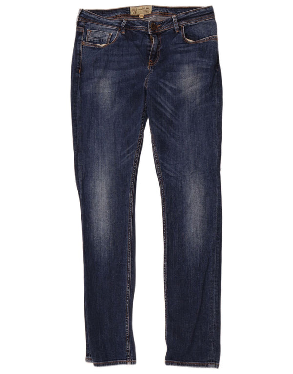 Fat Face Dame Slim Jeans UK 12 Medium W30 L30 Blue