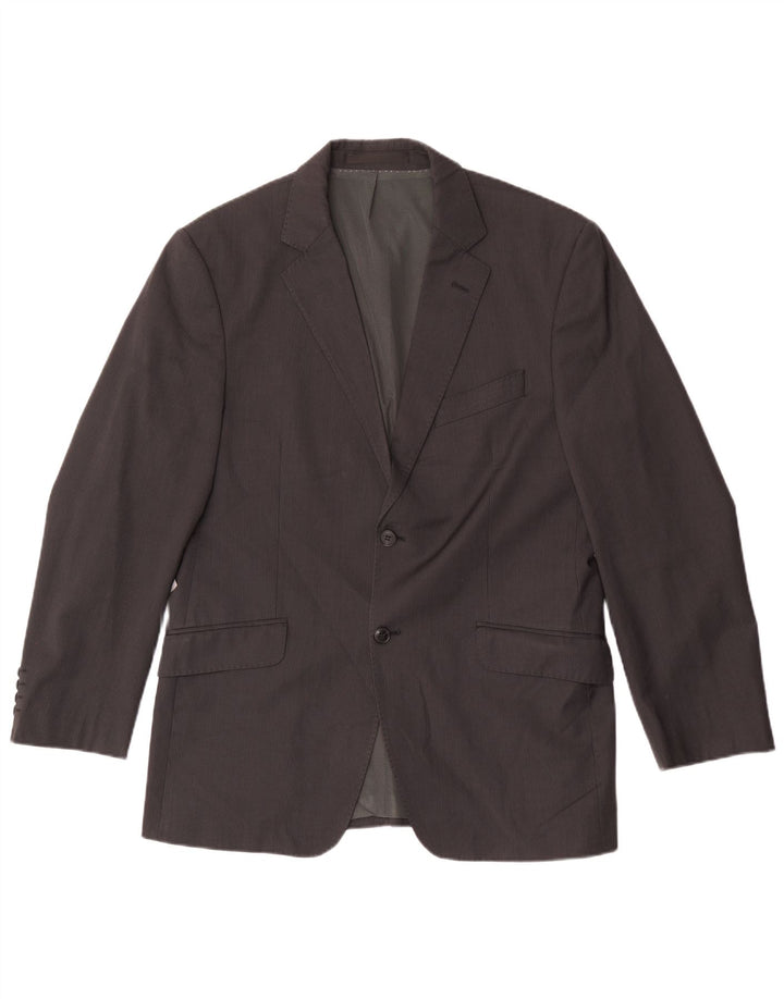 Marks & Spencer Herre 2-knaps blazerjakke UK 40 Medium Grey Pinstripe