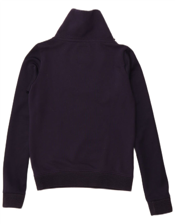 G-Star Dame Slim Fit Zip Neck Sweatshirt Jumper lille marineblå bomuld