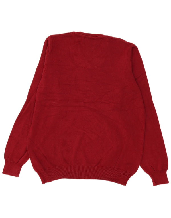Marks & Spencer Herre V-hals sweater Medium rød bomuld
