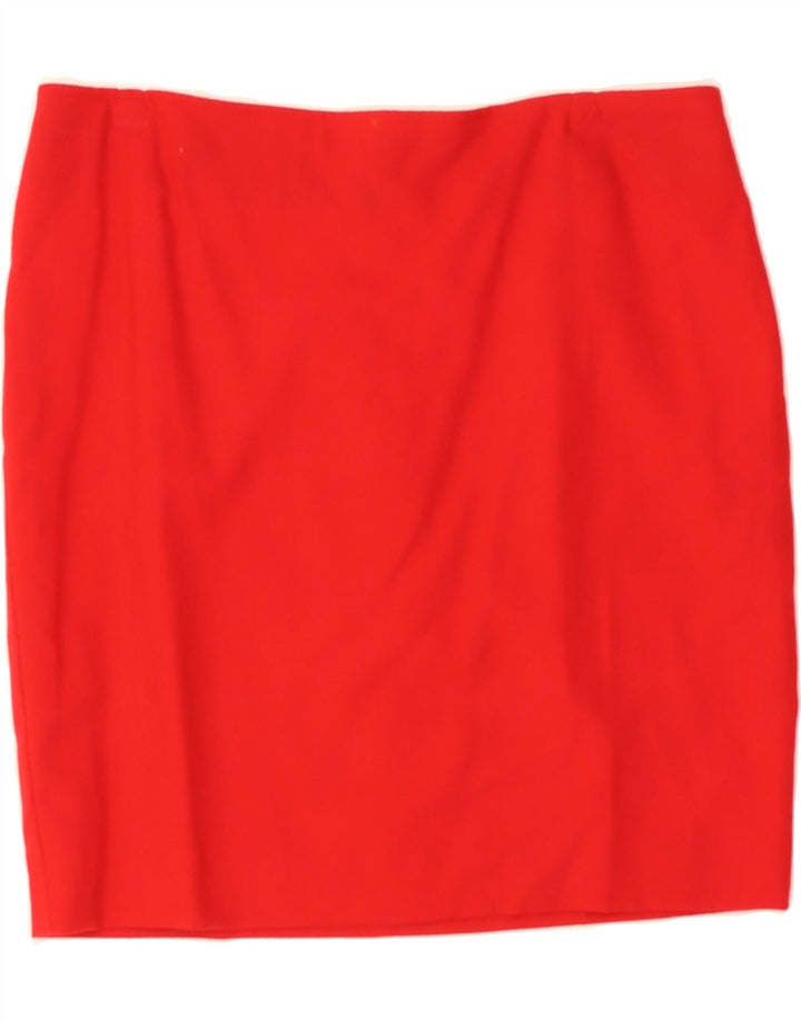 VINTAGE Womens Pencil Skirt W35 Large  Red Wool Vintage Vintage and Second-Hand Vintage from Messina Hembry 