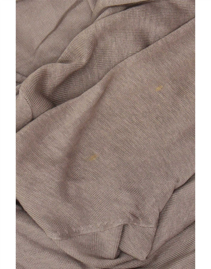 Massimo Dutti Womens Open Cardigan Sweater UK 12 Medium Grey
