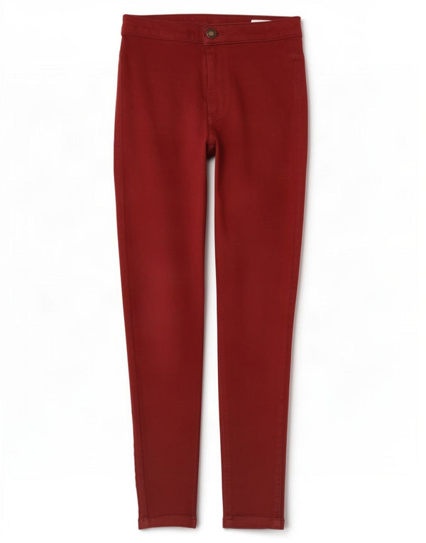 Marks & Spencer Womens Super Skinny Jeans UK 10 Small W26 L26 Burgundy