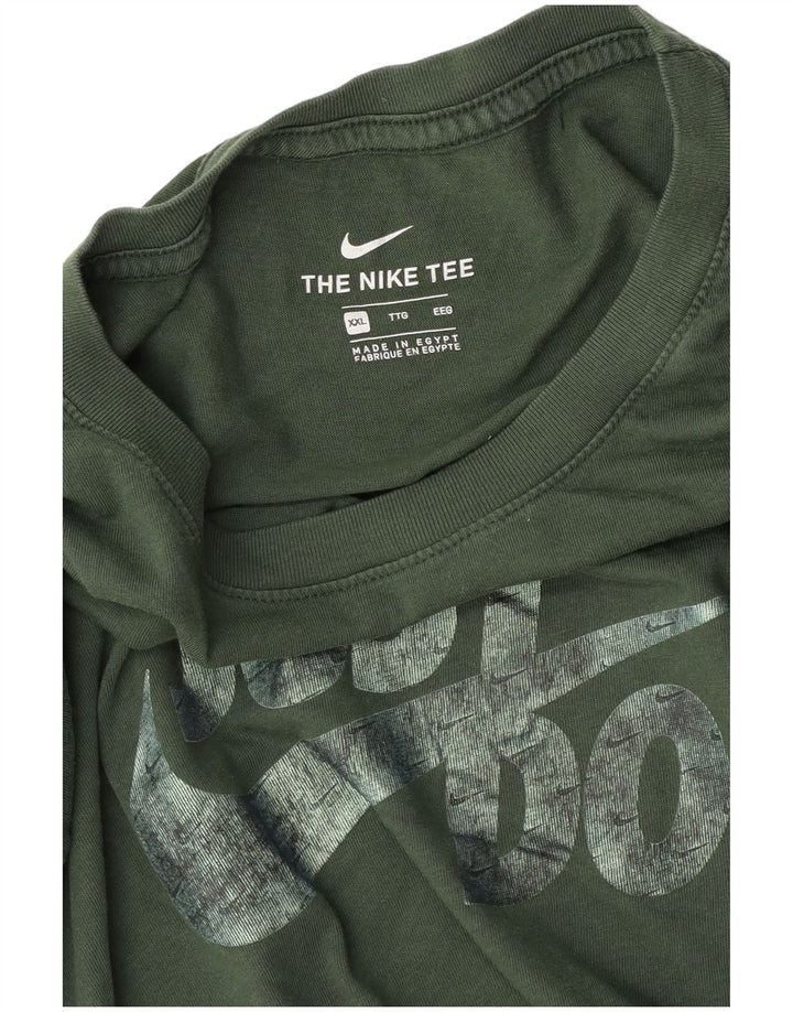 Nike grafisk T-shirt top til mænd 2XL Grøn