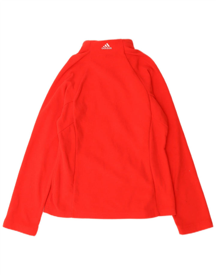 Adidas Dame Grafisk Pullover Træningsdragt Top Jakke UK 8 Lille Rød