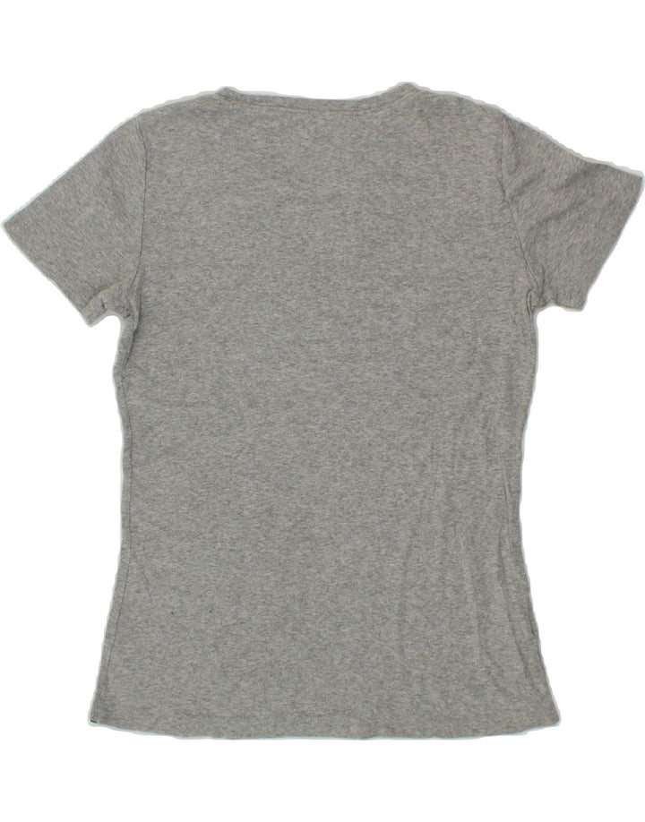 EDDIE BAUER Womens T-Shirt Top UK 10 Small Grey Cotton Vintage Eddie Bauer and Second-Hand Eddie Bauer from Messina Hembry 
