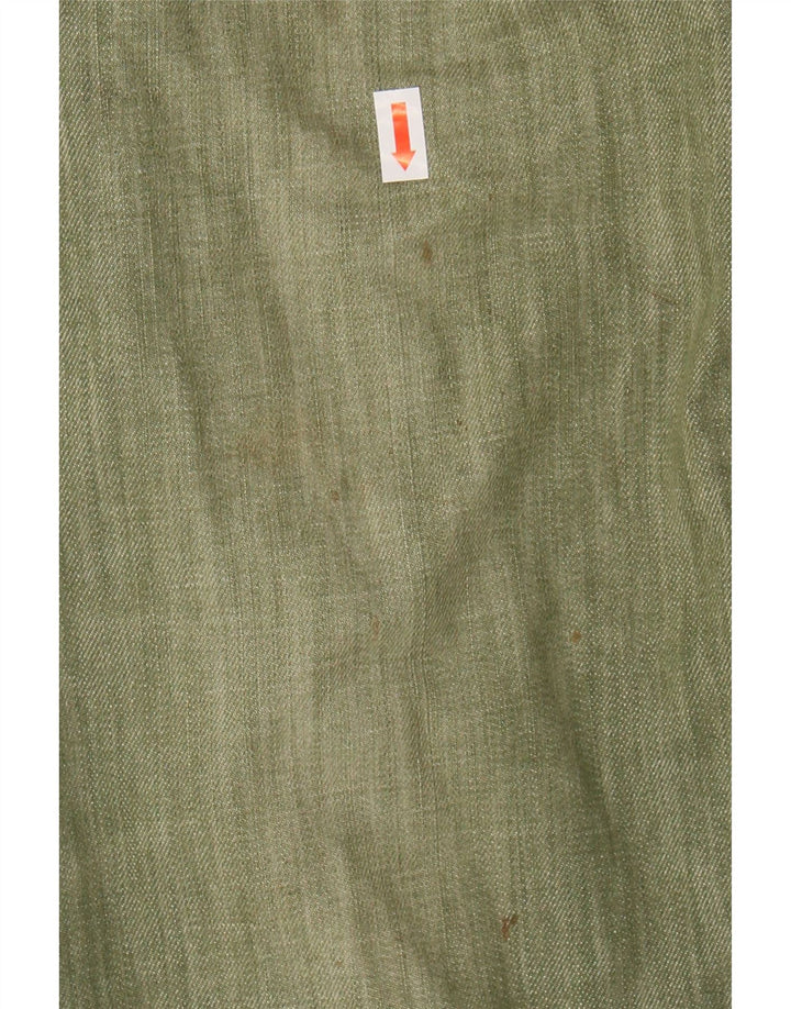 TRUSSARDI Womens Straight Jeans W31 L31 Green Cotton