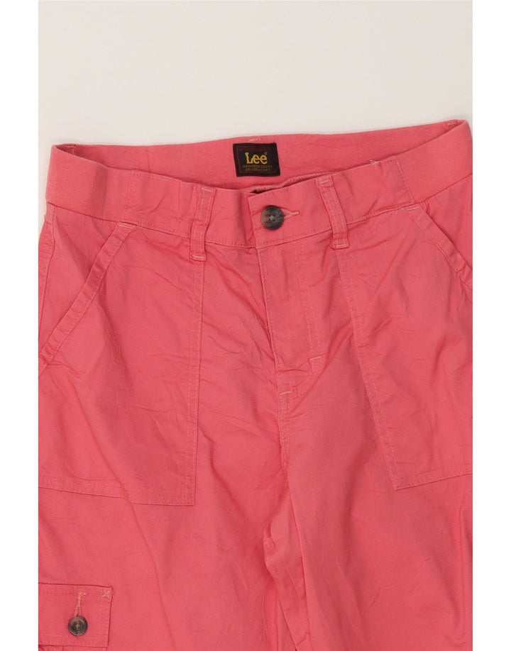 LEE Womens Cargo Capri Trousers US 6 Medium W30 L20 Pink Cotton Vintage Lee and Second-Hand Lee from Messina Hembry 