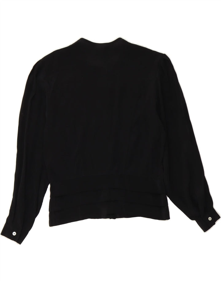 VINTAGE Womens Shirt Blouse IT 42 Medium Black Vintage Vintage and Second-Hand Vintage from Messina Hembry 