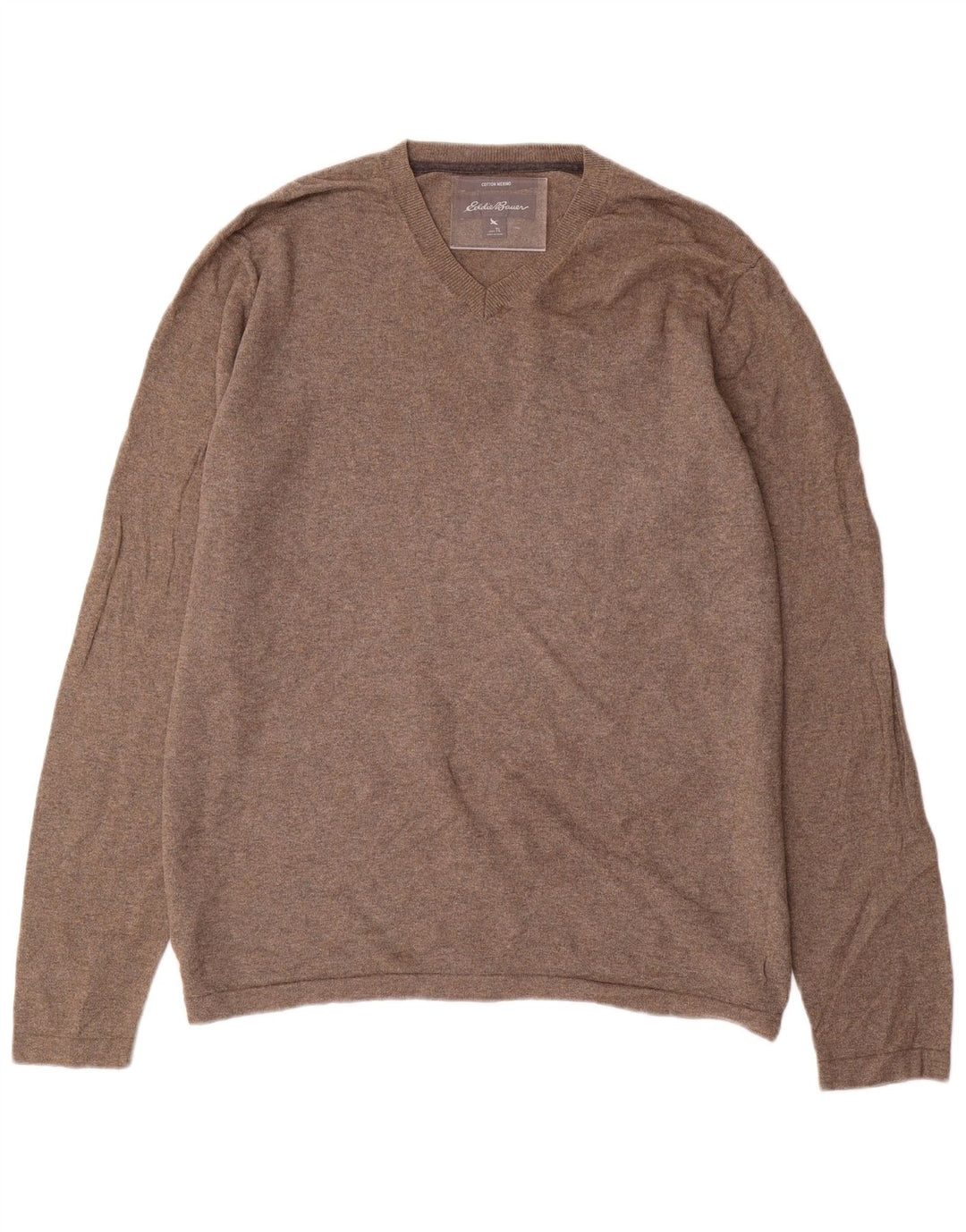EDDIE BAUER Herre V-hals sweater Stor Grå Bomuld