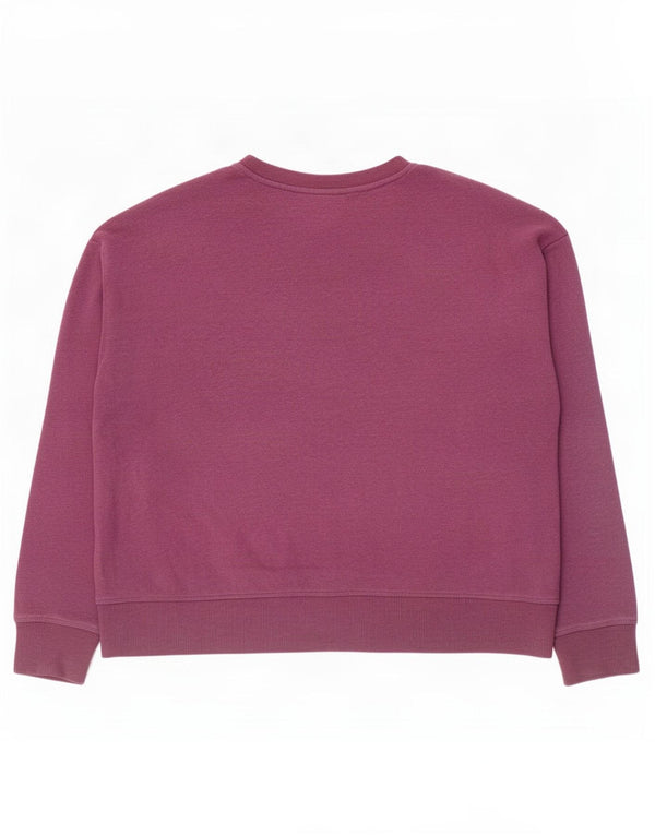 Reebok Dame Grafisk Sweatshirt Jumper UK 18 XL Lilla Bomuld