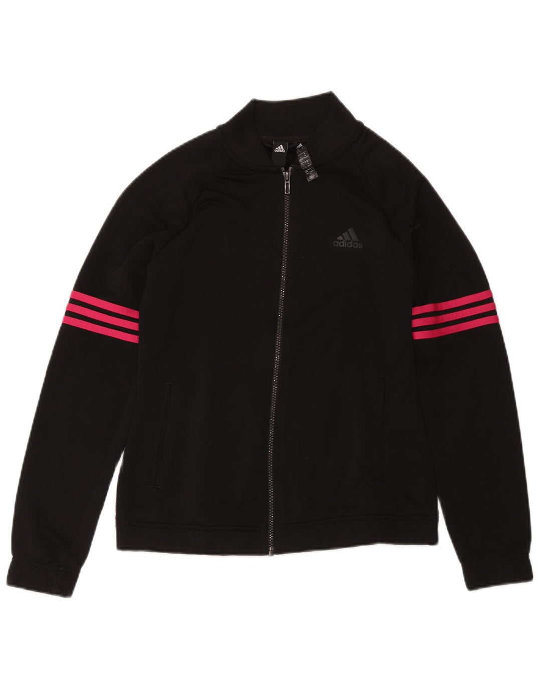 Adidas træningsdragt topjakke til kvinder UK 12/14 Medium Sort Polyester