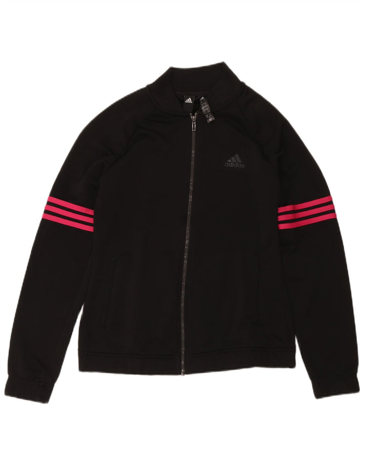 Adidas træningsdragt topjakke til kvinder UK 12/14 Medium Sort Polyester