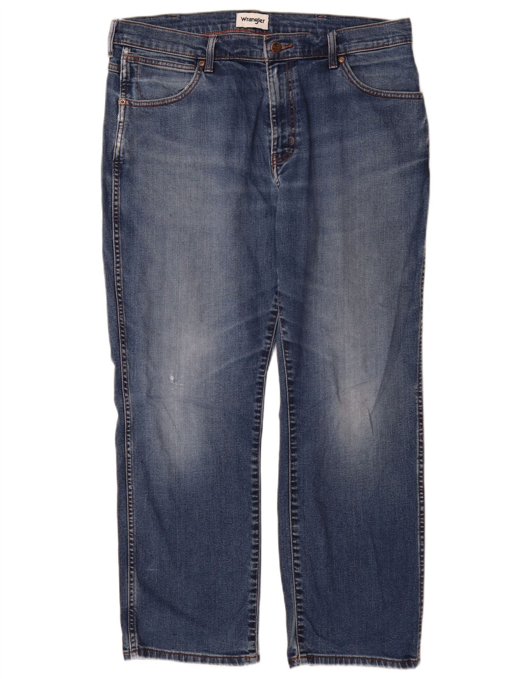 Wrangler Herre Texas Straight Jeans W36 L30 Blå Bomuld