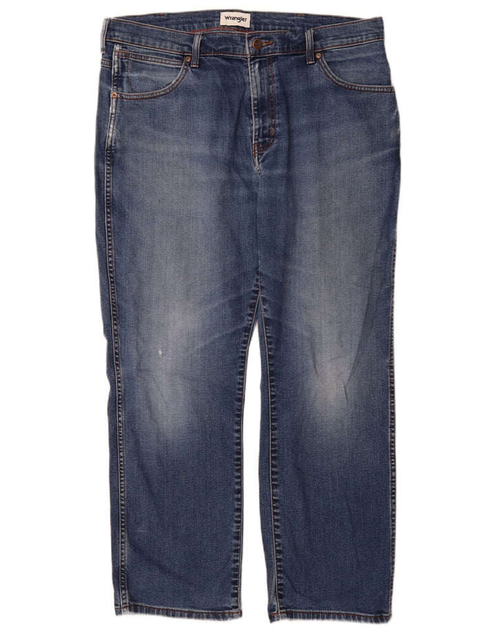 Wrangler Herre Texas Straight Jeans W36 L30 Blå Bomuld
