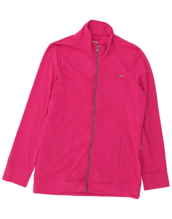 Reebok træningsdragt topjakke til kvinder UK 16/18 Large Pink Polyester