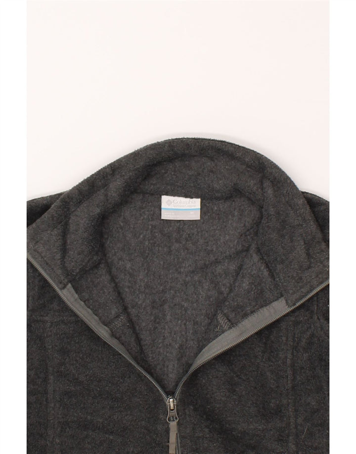 COLUMBIA Boys Fleece Jacket 10-11 Years Medium Grey Polyester Vintage Columbia and Second-Hand Columbia from Messina Hembry 