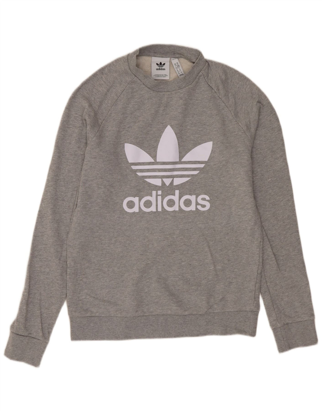 ADIDAS grafisk sweatshirt til mænd XS Grå bomuld