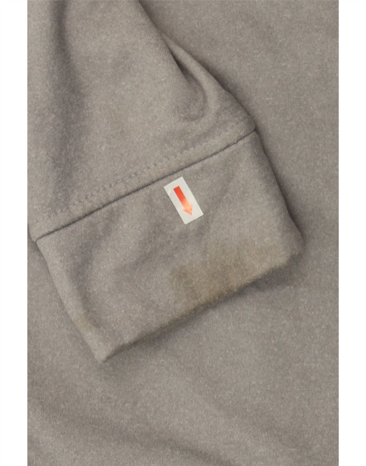 REEBOK Mens Zip Hoodie Sweater Medium Grey Colourblock Polyester Vintage Reebok and Second-Hand Reebok from Messina Hembry 