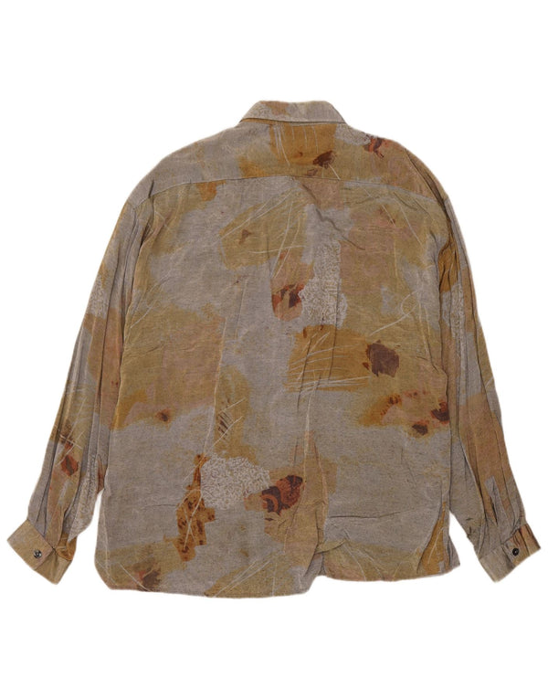Tipo' S Mens Abstract Pattern Shirt XL Grey Viscose