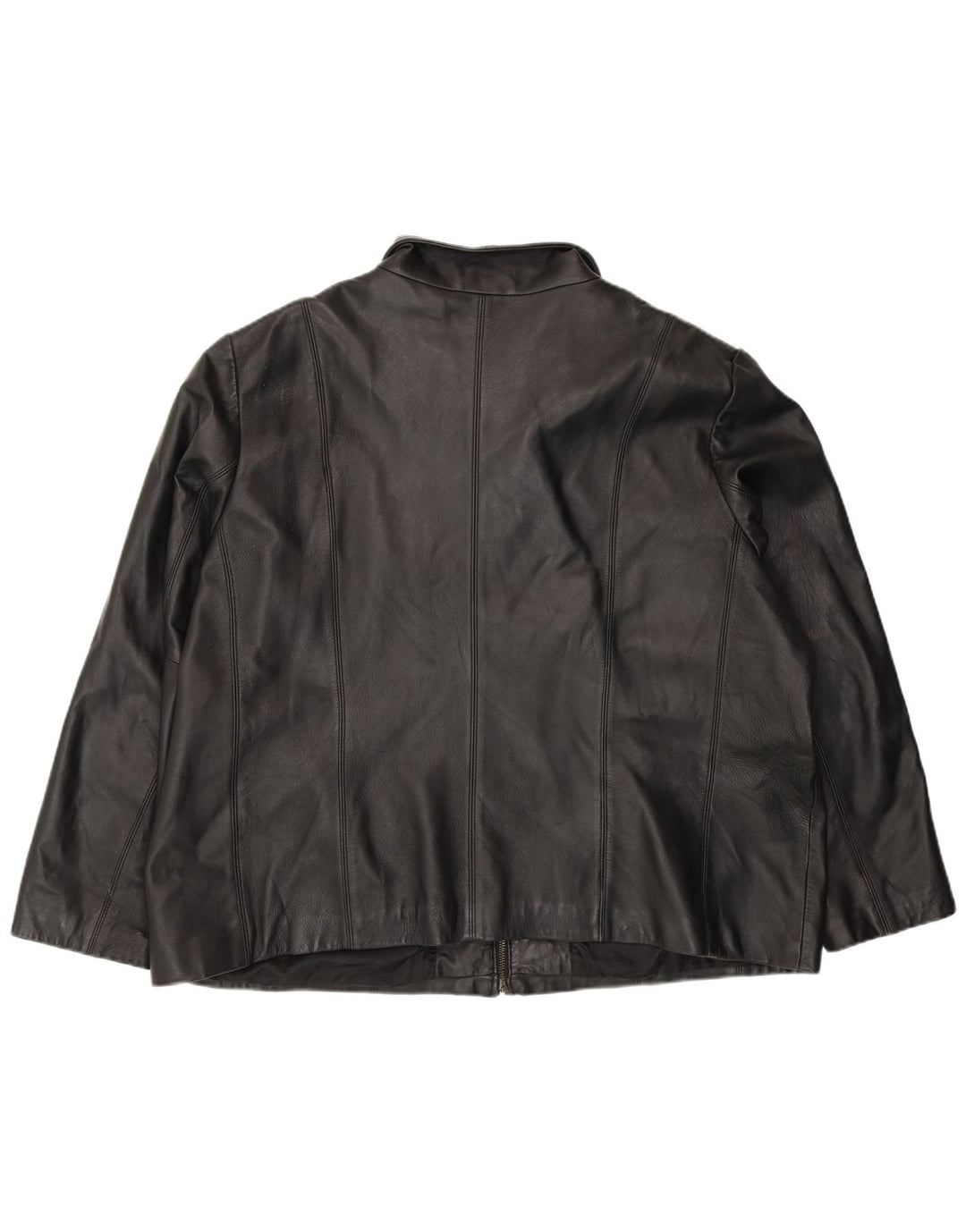 Colebrook Dame Læderjakke UK 22 3XL Sort Læder