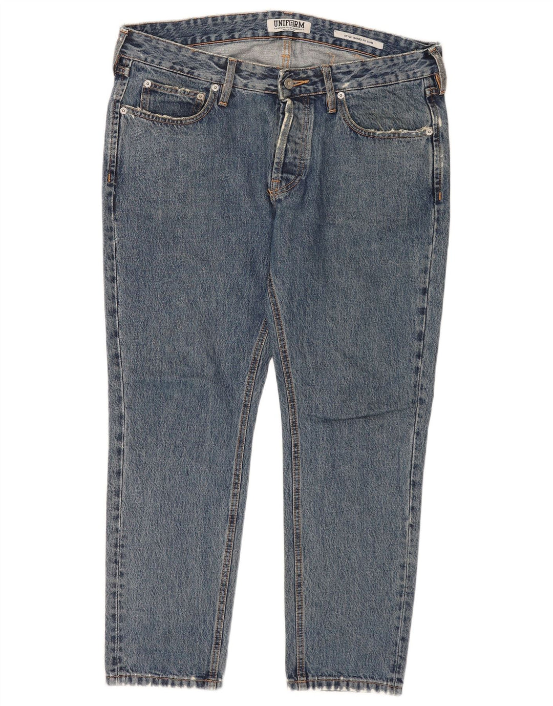 Uniform Dame Slim Jeans W33 L27 Blå Bomuld