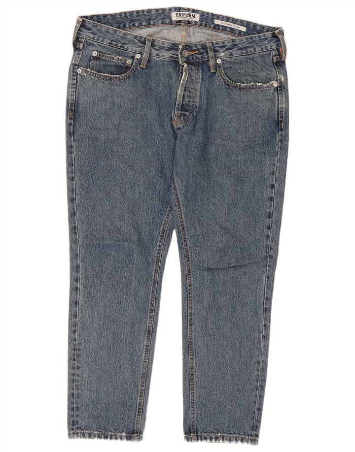 Uniform Dame Slim Jeans W33 L27 Blå Bomuld