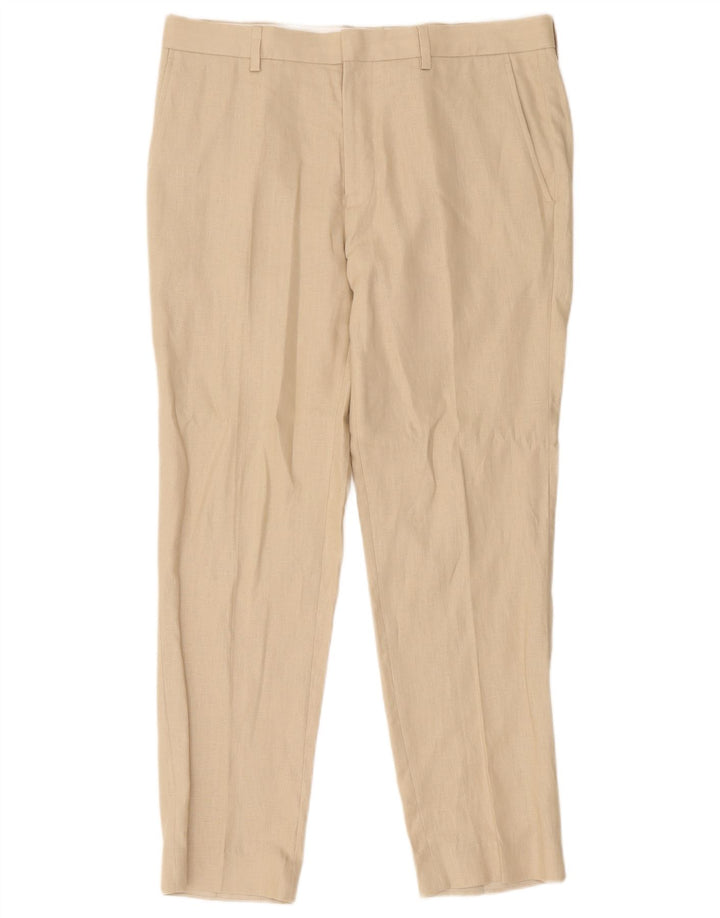 Jasper Conran Herre Slim Chino Bukser W34 L28 Beige Bomuld