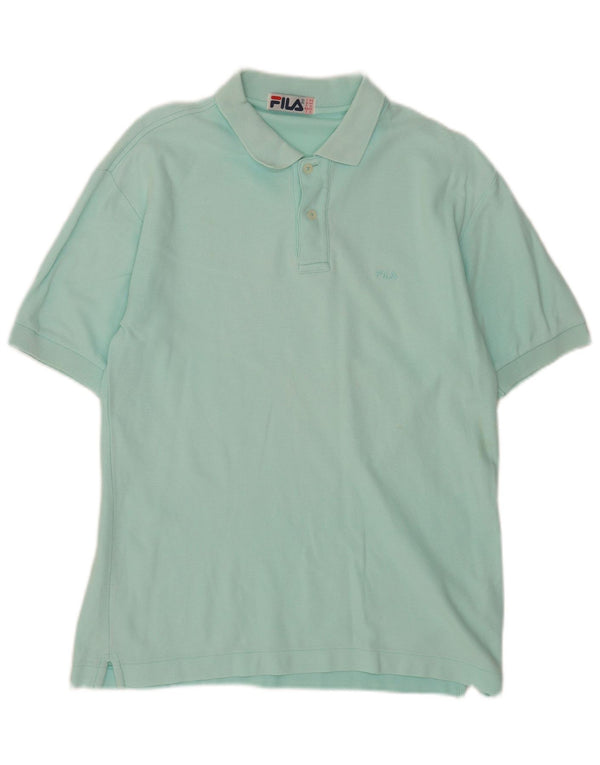 Fila herre poloshirt XS turkis bomuld
