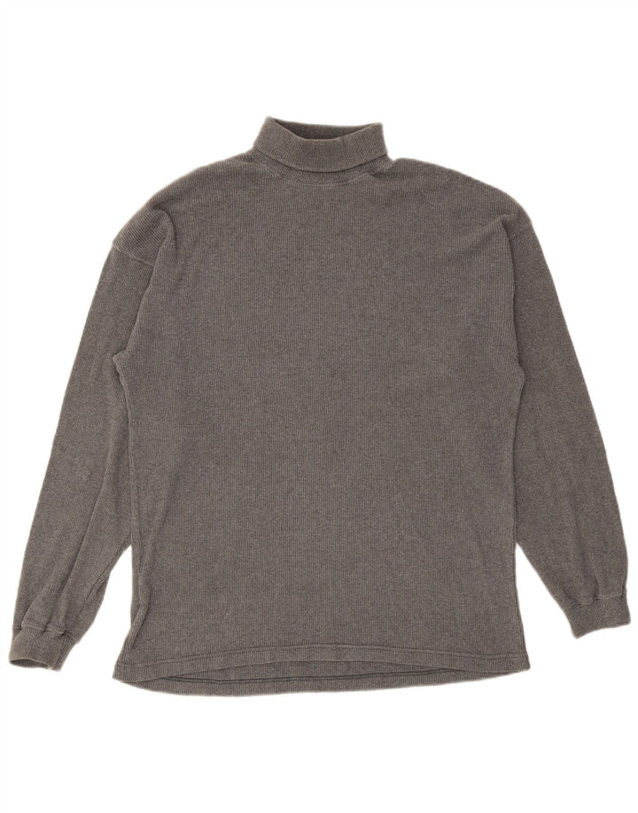 Marks & Spencer Herre Roll Neck Top Langærmet lille grå bomuld