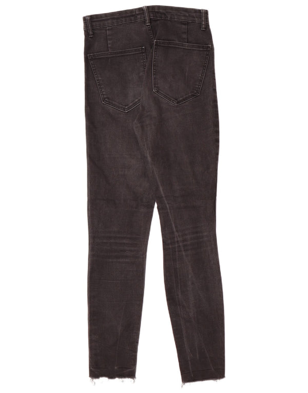 Zara Dame Distressed Skinny Jeans EU 36 XS W26 L27 Sort Moderne