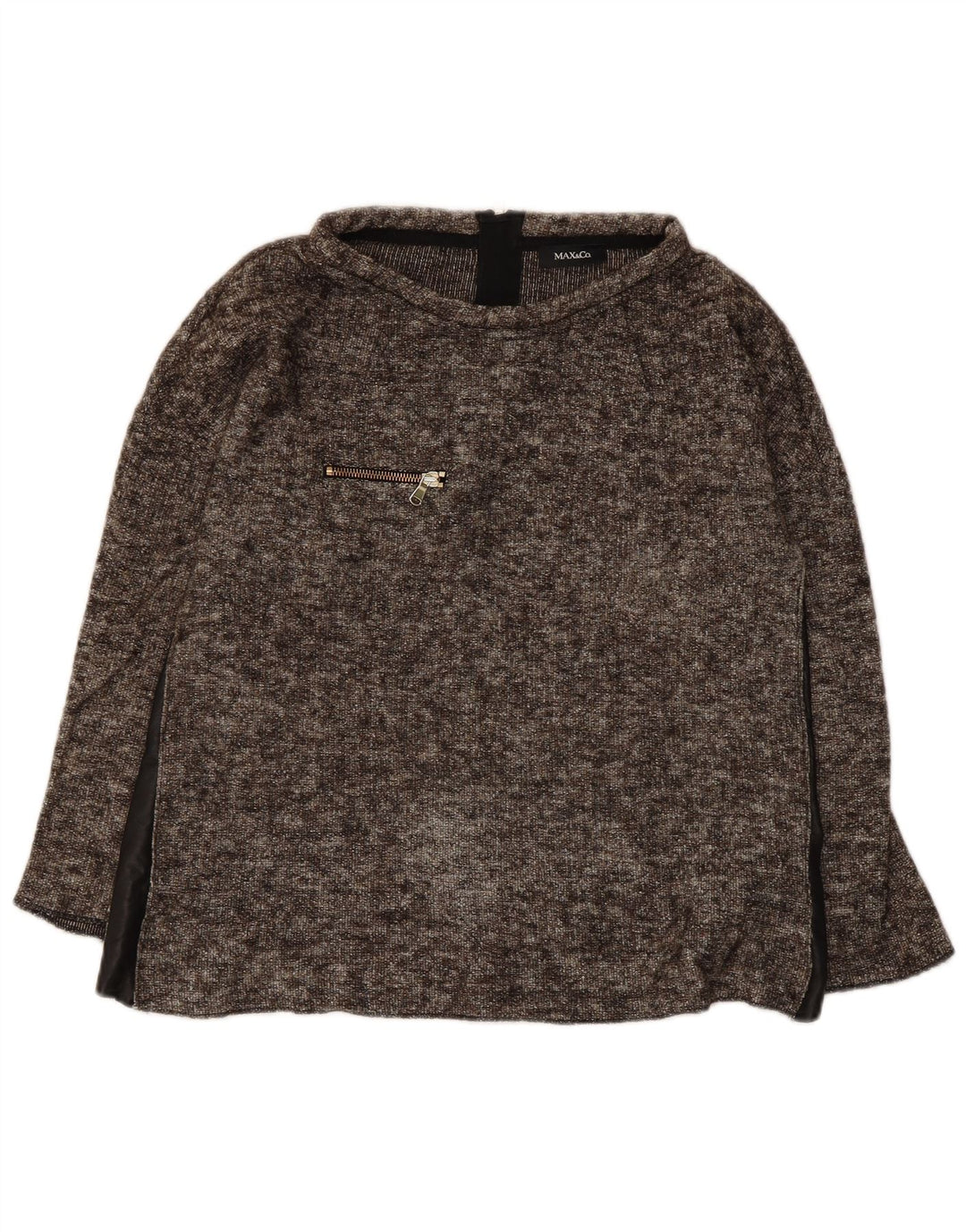Max & Co. Dame Top Langærmet UK 12 Medium Brun Flecked