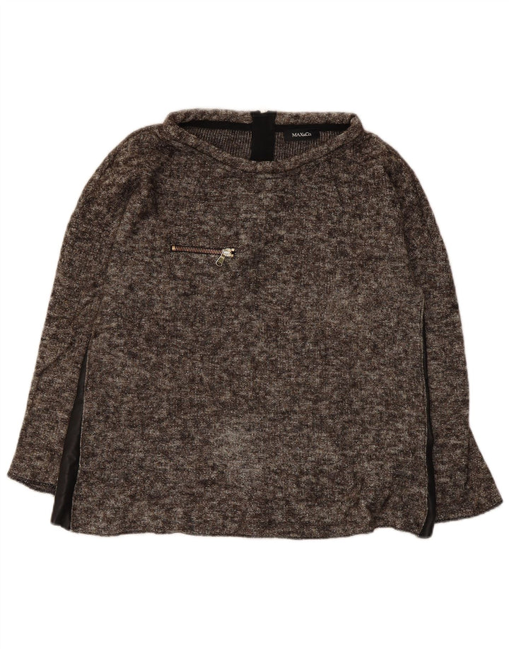 Max & Co. Dame Top Langærmet UK 12 Medium Brun Flecked