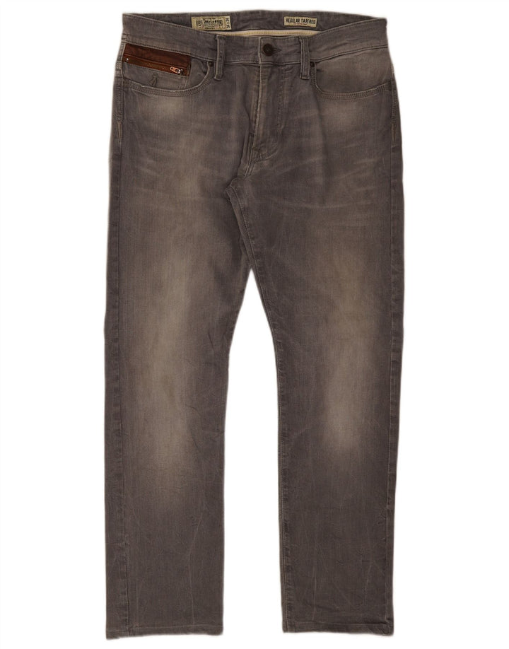 Marlboro Classics Herre Regular Tapered Jeans W34 L30 Grå