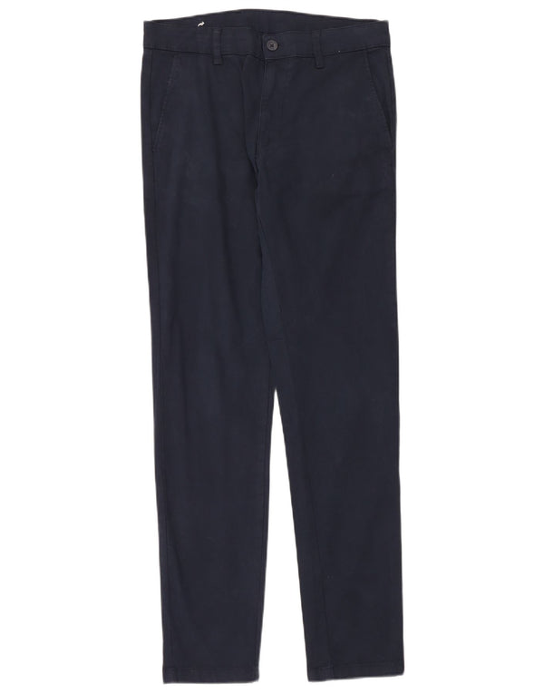 Zara Herre Slim Chino Bukser EU 38 Small W30 L30 Marineblå Bomuld