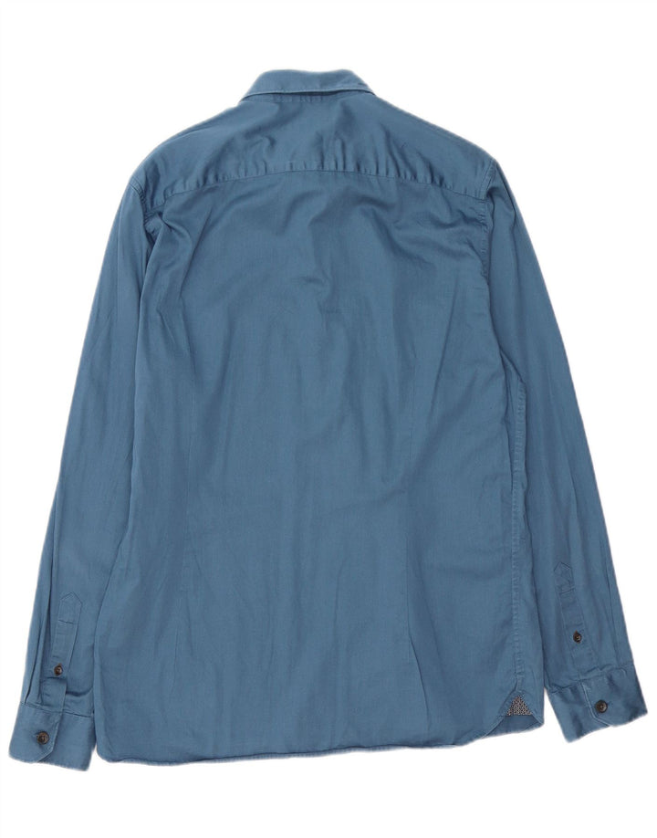 Ted Baker Herreskjorte str. 4 Large Blue Cotton
